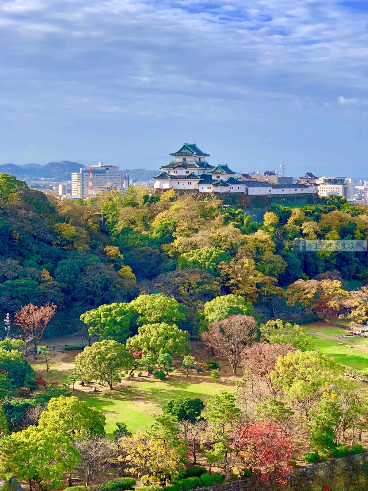 和歌山飯店｜俯瞰和歌山城窗景：Daiwa Roynet Hotel Wakayama（和歌山大和魯內飯店） @右上世界食旅