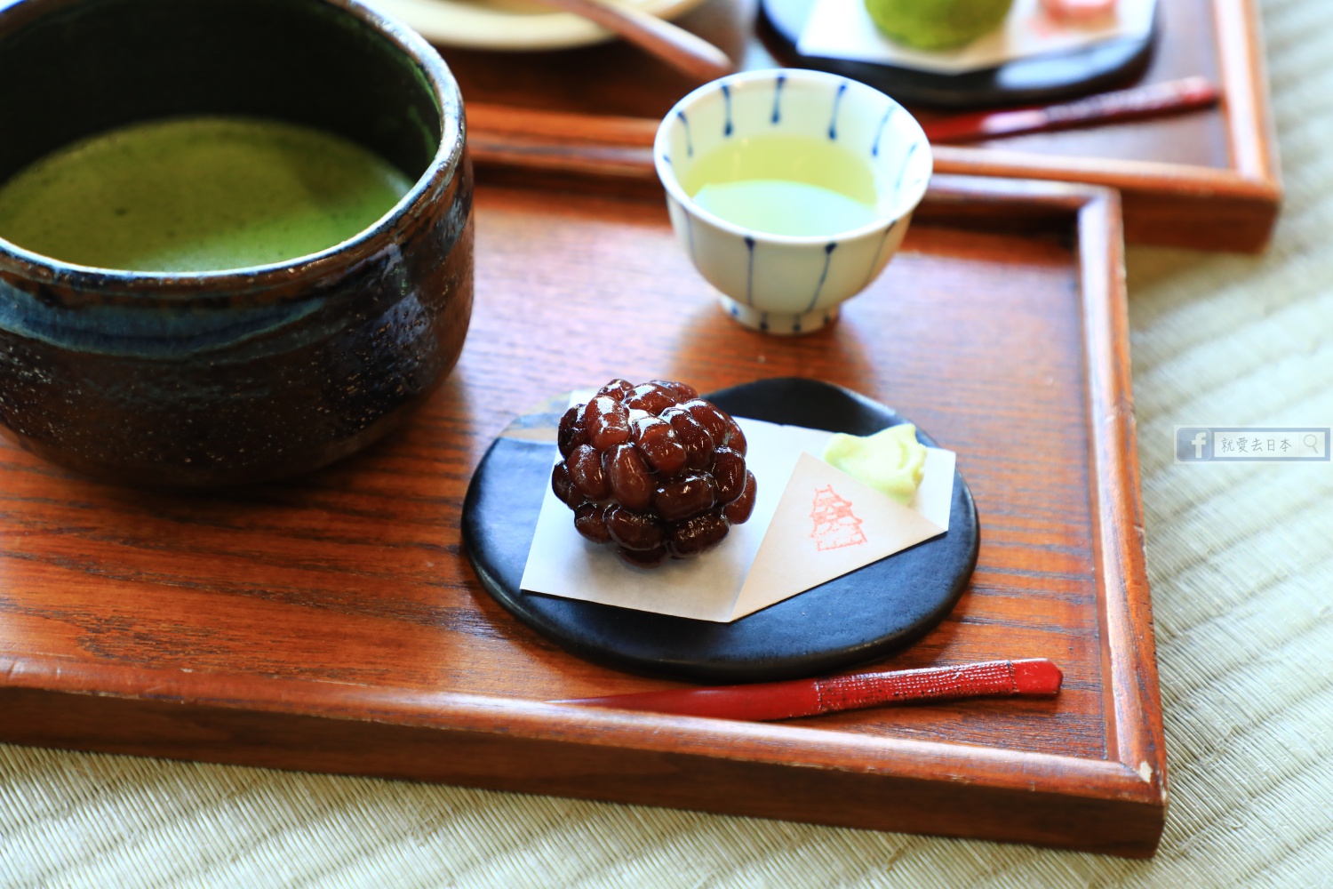島根 松江旅遊-遠眺松江城和果子甜點屋，職人現場製作：喫茶 きはる @右上世界食旅