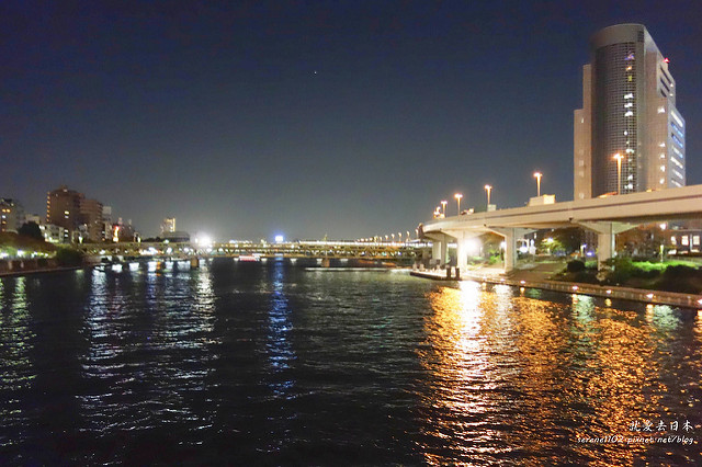 東京 晴空塔旅遊｜晴空塔．十間橋倒影夜景攝影 @右上世界食旅