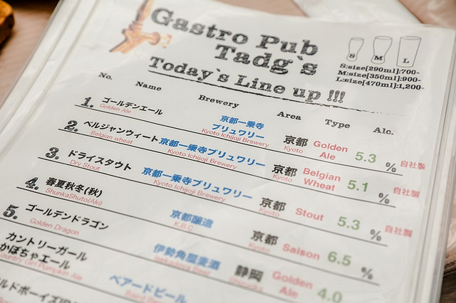 京都美食｜最美味精釀啤酒酒館：Gastro Pub Tadg&#8217;s @右上世界食旅